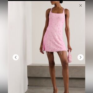 NWT Clio Peppiatt Beaded Pink Mini Dress 💕 sold out everywhere💕